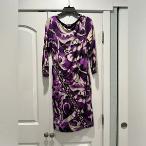 Gorgeous Purple Pattern Cache Dress